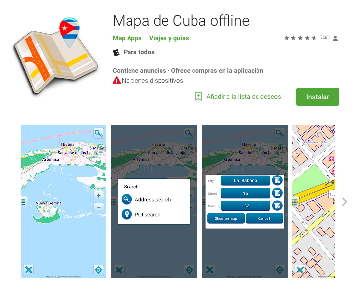 Captura de pantalla de Mapa de Cuba offline
